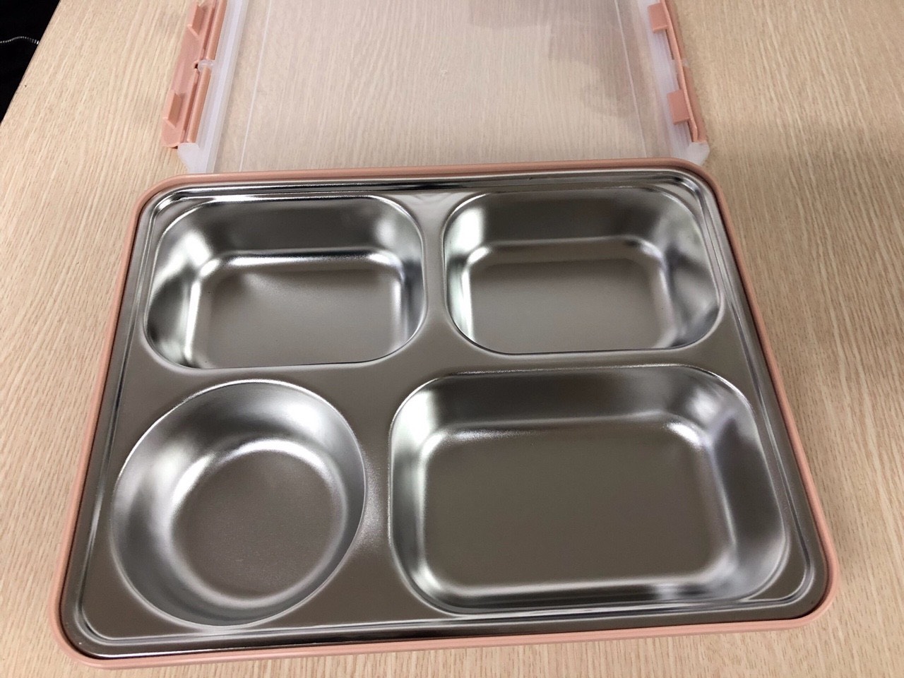 Khay cơm 4 ngăn sâu nhỏ inox 304