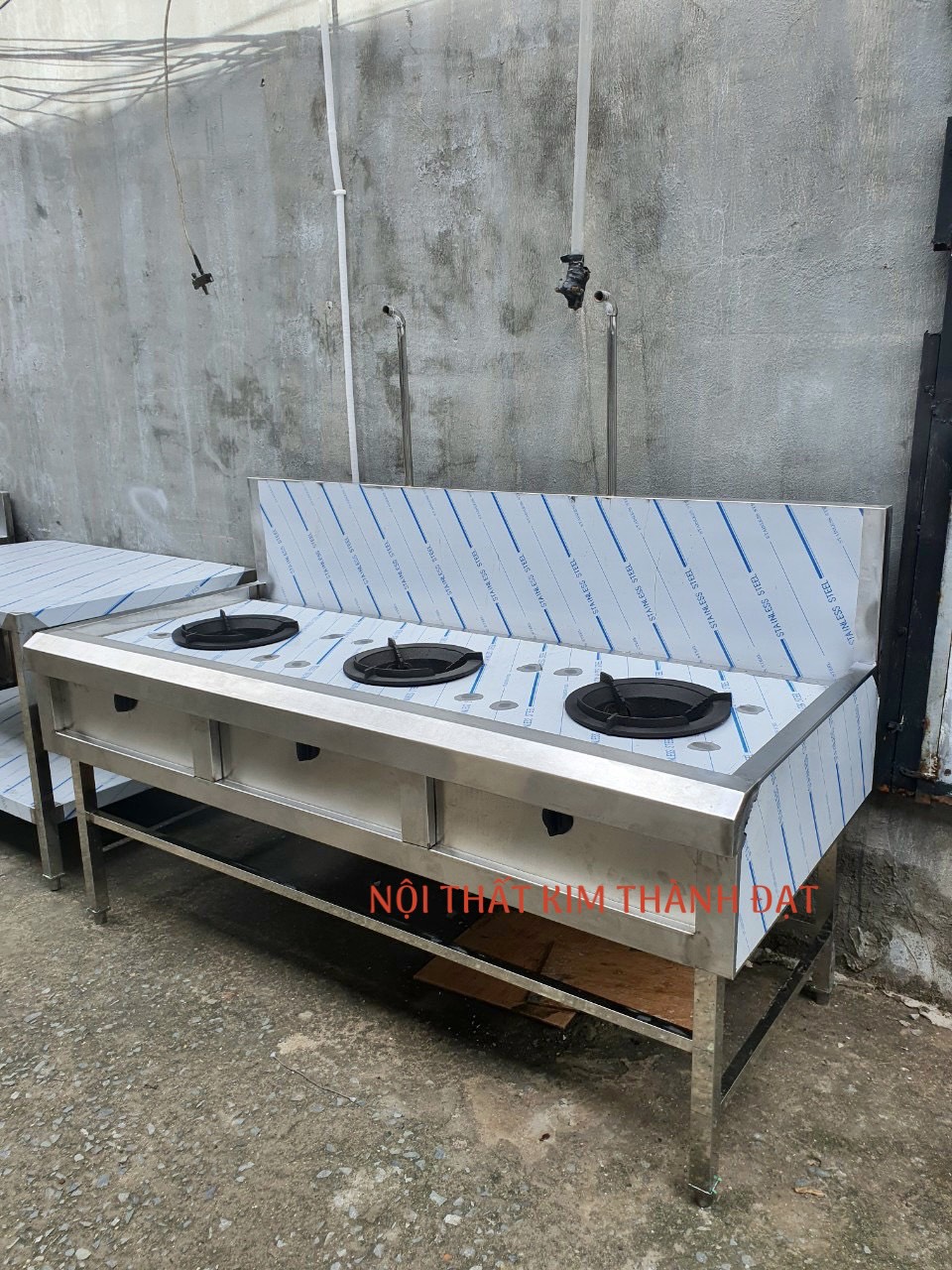 Bếp á 3 họng inox 304