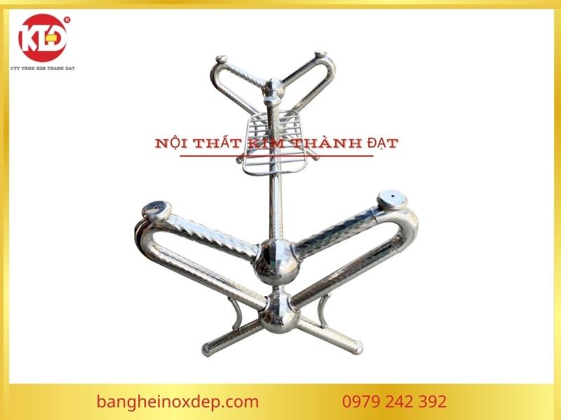 Chân bàn kiếng inox