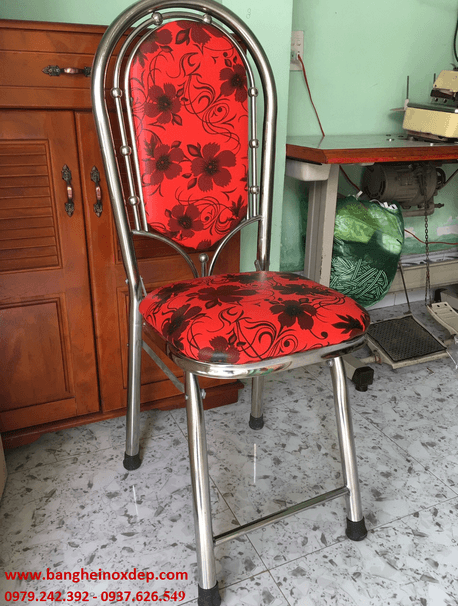 Ghế xếp nệm inox chân 32 KTĐ