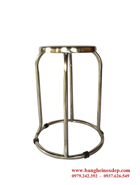 Ghế đôn Inox mặt cạnh thấp