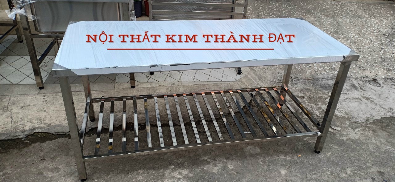 Bàn tiếp phẩm inox 2 tầng
