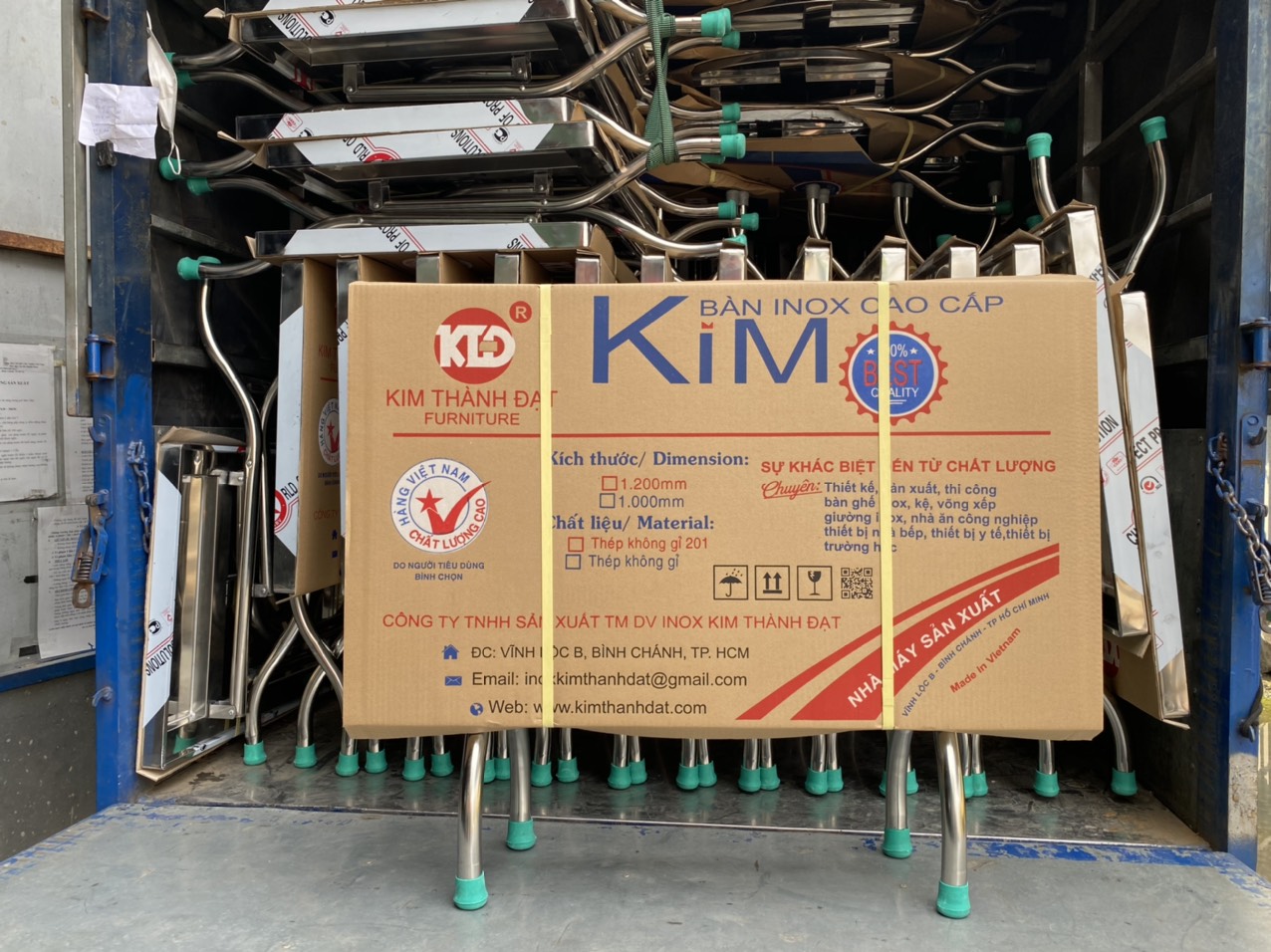 Bàn chữ nhật 70*120*h75 cm loại dày