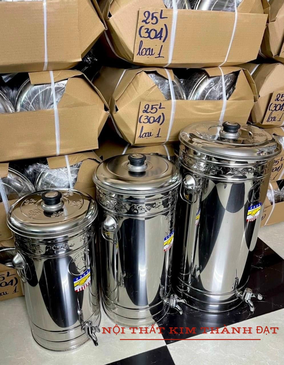 Bình đựng nước 20 lít inox 304