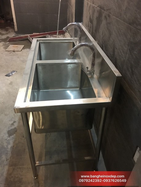 Bồn rửa đôi inox