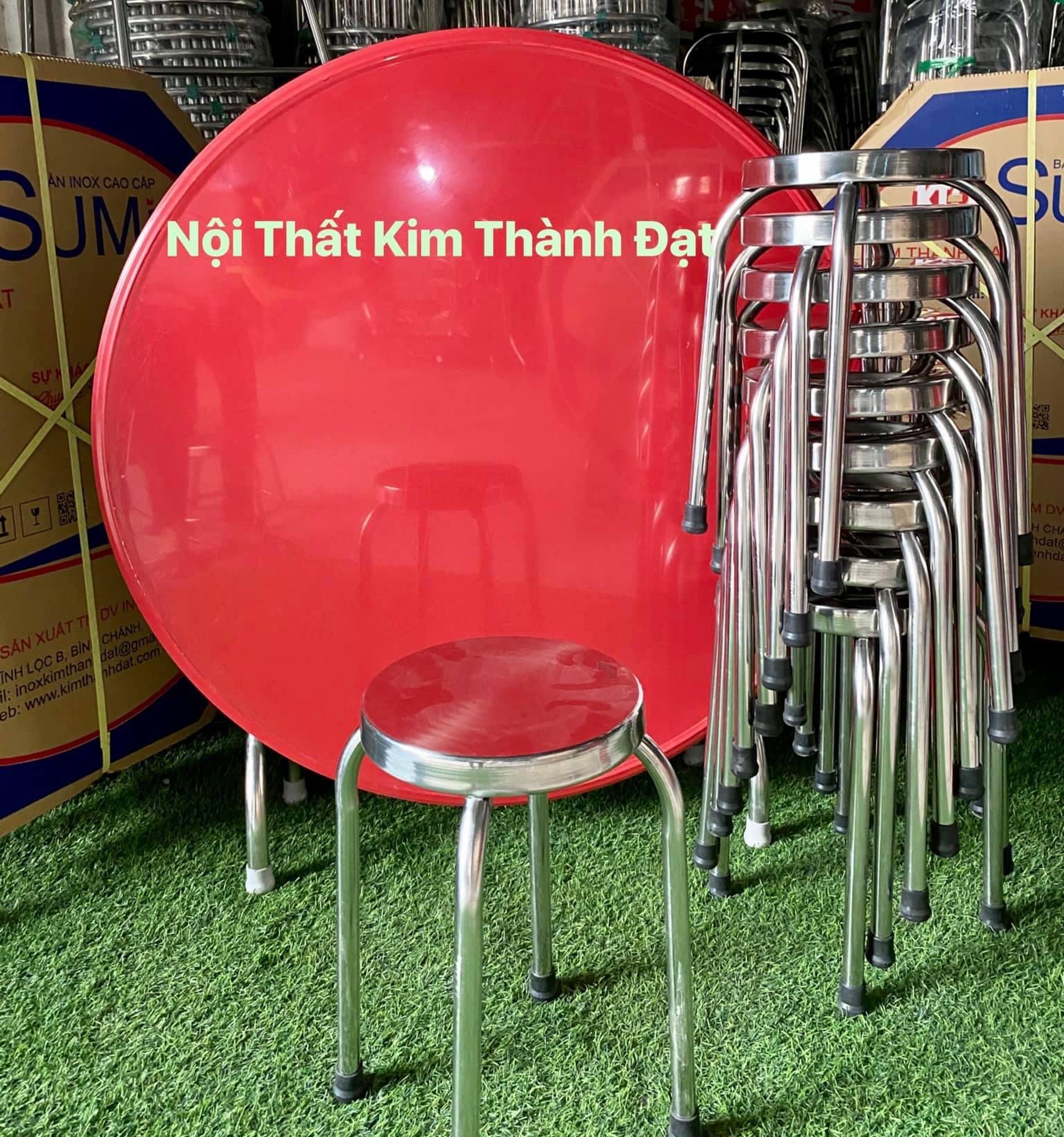 Bộ bàn ăn inox cao cấp inox 304