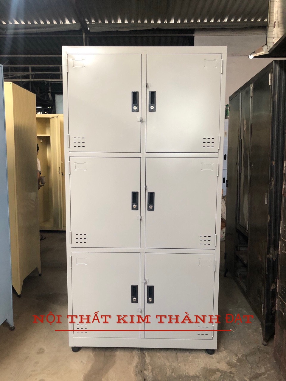 Tủ locker 6 cánh 2 khoan