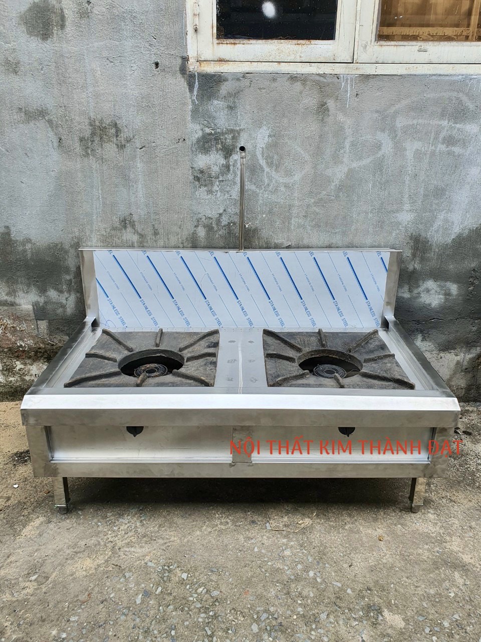 Bếp hầm 2 họng inox 304