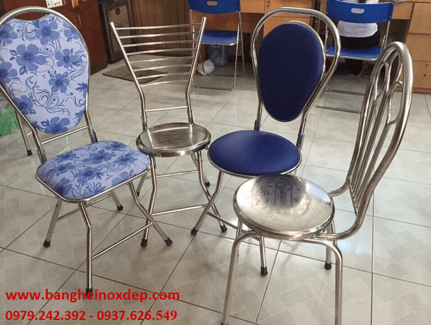 Ghế xếp nệm inox phi 25