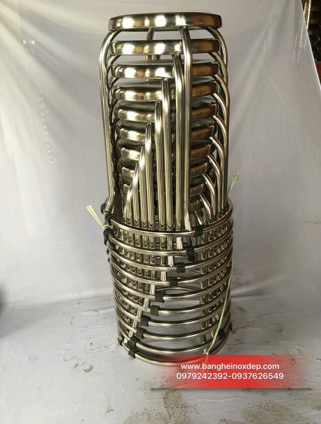 Ghế đôn cạnh thấp Inox