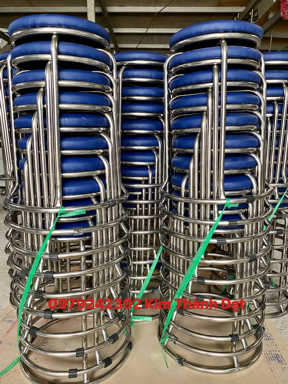 Ghế đôn inox mặt nệm cao cấp