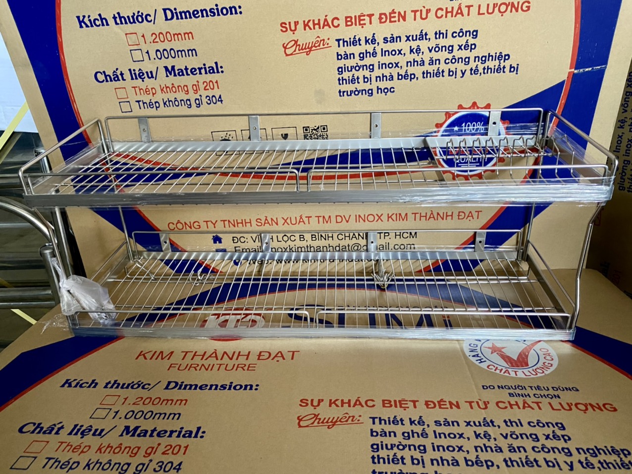 Kệ treo la inox 304 cao cấp