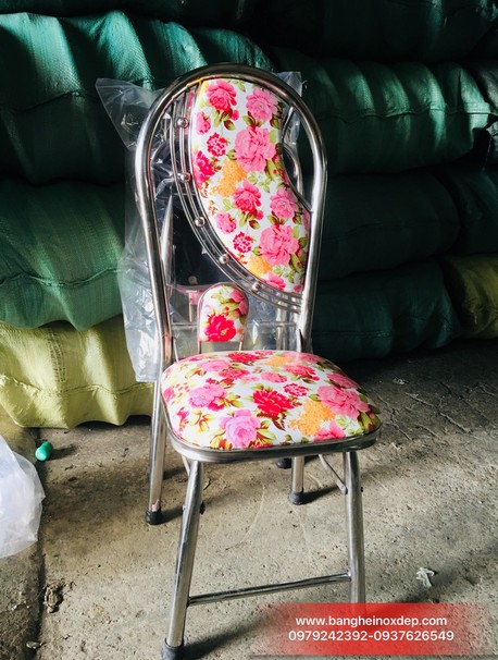 Ghế xếp nệm Inox phi 32