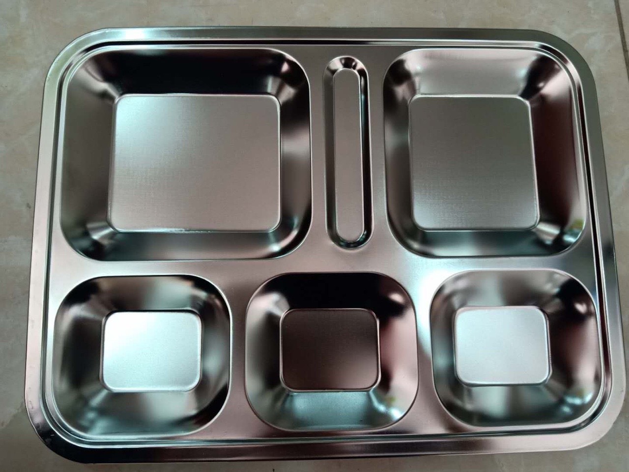 Khay cơm 5 ngăn sâu nhỏ inox 304